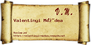 Valentinyi Médea névjegykártya